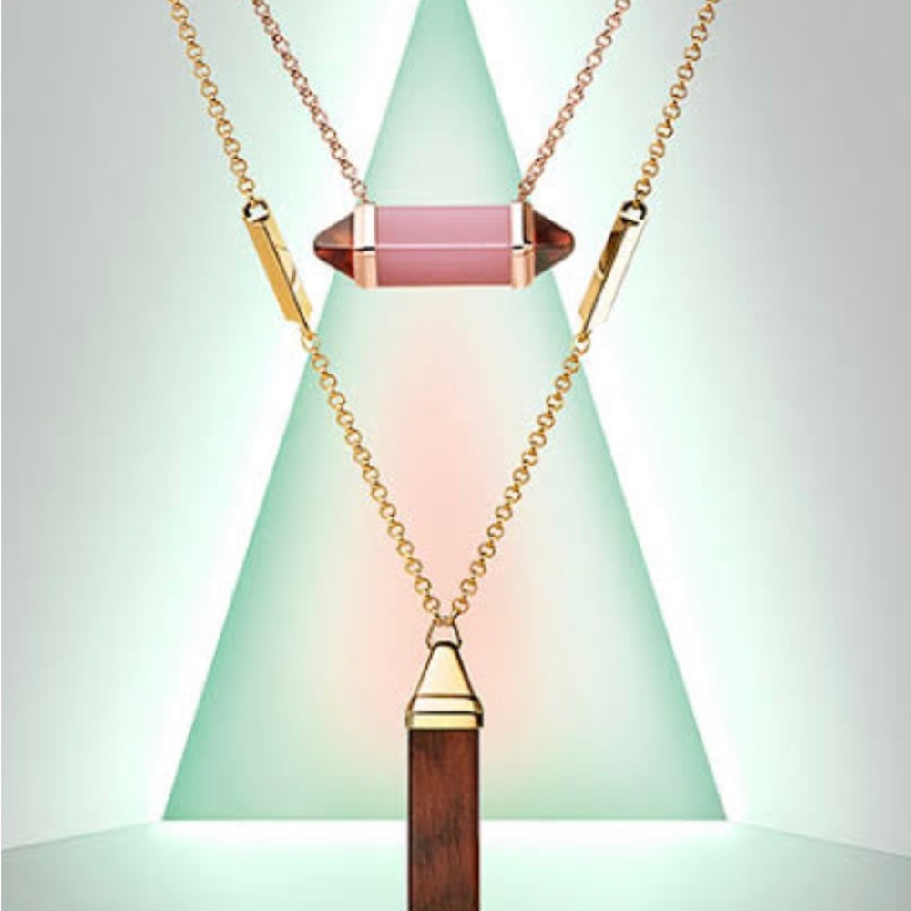 Cartier Les Berlingots Necklace in chalcedony and garnet with pink gold